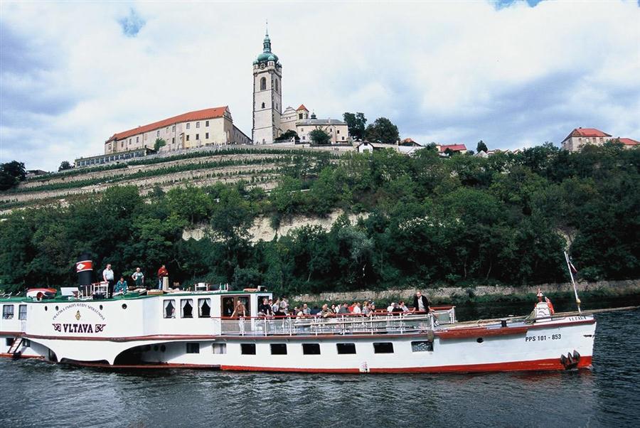 Parník Vltava během výletu na Mělník